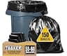Tasker 55-60 Gallon Trash Bags Heavy Duty | Mega ValuePack 150 Bags | Large Black Garbage Bags | for Office, Commerci...