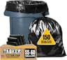 Tasker 55-60 Gallon Trash Bags Heavy Duty | Mega ValuePack 150 Bags | Large Black Garbage Bags | for Office, Commerci...