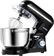 Aucma Stand Mixer,6.5-QT 660W 6-Speed Tilt-Head Food Mixer, Kitchen Electric Mixer with Dough Hook, Wire Whip & Beate...