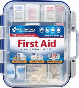 First Aid Only 91247 OSHA-Compliant First Aid Kit, All-Purpose 100-Person Emergency First Aid Kit for Business, Works...