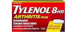 Tylenol 8-Hour Arthritis Pain Relief Caplets, 650 mg Acetaminophen, 225 Ct | Extended Release, Fast & Strong Pain Rel...
