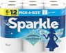 Sparkle Pick-A-Size Paper Towels, 6 Double Rolls (660 Sheets Total) - Strong 2-Ply Towels for Kitchen Cleanup and Eve...