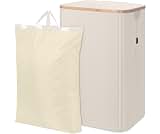 BALEINE 100L Laundry Hamper with Lid, Large Laundry Basket Bin | Large Capacity, Easy-Access Lid, Shape-Retaining Str...