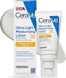 CeraVe Ultra-Light Moisturizing Lotion SPF 30, Sunscreen for Face, 1.7oz | Skin Care, Face Moisturizer, Hyaluronic Ac...