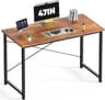 DUMOS 47 Inch Computer Desk for Home Office, Modern Writing Study Table Simple Modern Style for Bedroom Small Space, ...