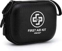 Mini First Aid Kit - 150 Piece Small Waterproof Hard Shell Medical Kit for Home, Car, Travel, Camping, Truck, Hiking,...