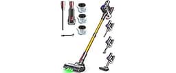 SVHT Cordless Vacuum Cleaner, 450W 40KPA Vacuum Cleaners for Home, 45 Mins Lightweight Stick Vacuum Cordless with LED...