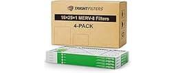 TRIGHTFILTERS 16x25x1 Air Filter 4 Pack, MERV 8 Pleated Dust Defense Air Filters Replacement Air Conditioner HVAC AC ...