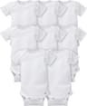 Gerber Baby Girls' 8-pack Short Sleeve Onesies Bodysuits