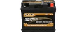 Weize Platinum AGM Battery BCI Group 47-12v 60ah H5 Size 47 Automotive Battery, 100RC, 680CCA, 36 Months Warranty, Di...
