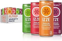Izze Sparkling Juice, 4 Flavor Variety Pack, 8.4 Fl Oz (24 Count)