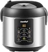 COMFEE' Compact Rice Cooker, 6-in-1 Stainless Steel Multi Cooker, Slow Cooker, Steamer, Saute, and Warmer, 2 QT, 8 Cu...