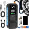 Y34 Tire Inflator Portable Air Compressor,4X Faster Inflation,6000mAh Cordless/12V DC 150PSI Air Pump with Digital Pr...