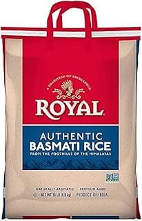 Royal - Naturally Aged Authentic Long Grain Indian White Basmati Rice - 15 lbs