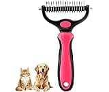 Dematting Comb for Dogs and Cats, Undercoat Rake Pet Brush for Long Hair, Deshedding Dog Brush Removes Tangles Knots ...