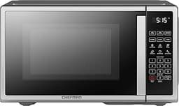 Chefman Countertop Microwave Oven 0.9 Cu. Ft. Digital Stainless Steel Microwave 900 Watt with 6 Presets, Eco Mode, Mu...