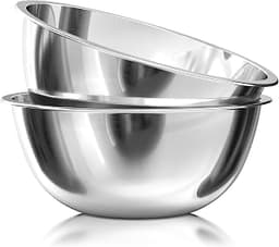 Stock Your Home Large Mixing Bowl, 8 Quart Stainless Steel Bowl, 2 Pack | Extra Large Mixing Bowl, Durable Stainless ...