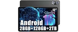 2026 New Android 16 Tablet 12 Inch , 28GB(8+20) RAM + 128GB ROM (2TB Expand), T615 Octa-Core, 2K 2000x1200 IPS Displa...