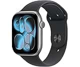 Apple Watch Series 11 [GPS 46mm] Smartwatch with Space Gray Aluminum Case with Black Sport Band - M/L. Sleep Score, F...