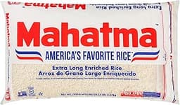 Mahatma Extra-Long-Grain Rice 5-Pound Rice Bag, Gluten-Free and Non-GMO White Rice Bulk Bag