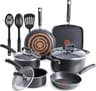 T-Fal Signature Nonstick Pots and Pans Set 12 Piece, Oven Broiler Safe 350F, Kitchen Cookware Set w/Fry Pans, Saucepa...