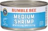 Bumble Bee Medium Canned Shrimp, 6 oz Can - Shrimp in Water, Cooked, Peeled, Deveined - 22g Protein per Serving - Glu...