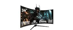 ZZA UltraWide 34 inch Curved Monitor 1500R PC Screen 180HZ/165hz Refresh Rate WQHD 3440x1440 Computer Gaming Monitor ...