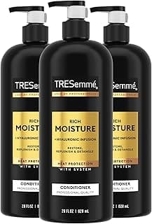 TRESemmé Moisture Rich Hydrating Conditioner 3 Count for Dry Hair Formulated With Pro Style Technology 28 Fl Oz