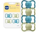 MAM Air Pacifier 16+ Months, Extra Air Flow for Sensitive Skin, 4 Pack | Developed With Medical Experts, BPA-Free, Sk...