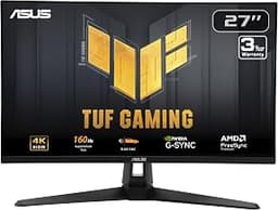 ASUS TUF Gaming 27” 4K HDR Monitor (VG27UQ1A) – 160Hz, 1ms, Extreme Low Motion Blur Sync, NVIDIA G-SYNC Compatible, A...