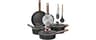 Kitchen Academy Ceramic Pots and Pans Set Non Stick - 10 Pcs Induction Cookware Set Non Toxic, Healthy Nonstick Black...