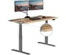 Vari ComfortEdge Electric Standing Desk, 60x30, Reclaimed Wood/Slate | Sloped Front Edge, Dual Motors, Four Memory Pr...