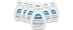 Dawn Free & Clear Powerwash Dish Spray, Dish Soap, Pear Scent Refill, 16 Fl oz (6 Pack)