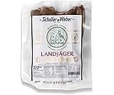 Schaller & Weber Landjäger Smoked German Sausage, 10 Oz (Pack of 1) | Hickory Smoked All Natural Cured Meat, Gluten F...