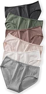 ZPKYDC Cotton Underwear for Women Stretch Bikini Hipster Panties Breathable Low Rise V-Wasited Moisture Wicking Brief...