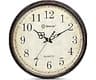 Geevon Vintage Wall Clock, Silent 16" Non Ticking Retro Round Clock Quartz Decorative Battery Operated Wall Clock for...