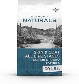 Diamond Naturals Skin & Coat Real Salmon and Potato Recipe Dry Dog Food with Quality Protein, Omega Fatty Acids, Prob...