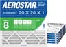 Aerostar Air Filter 20x20x1 MERV 8 AC Filter, HVAC, Furnace Filter, 6 Pack