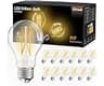 dalattin 12 Pack A19 Vintage LED Edison Bulbs, Dimmable, 60W Equivalent, High Brightness 2700K Soft White, 8W E26 Sta...