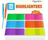 Aigybobo 120 Pack Highlighters in 6 Assorted Colors, Chisel Tip Dry-Quickly Highlighters Bulk, No Bleed Highlighter M...