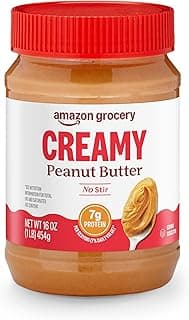 Amazon Grocery, Creamy Peanut Butter, No Stir, 16 Oz