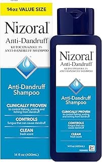 Nizoral Anti-Dandruff Shampoo with 1% Ketoconazole, 14 Fl Oz, Fresh Scent, Anti Fungal Shampoo