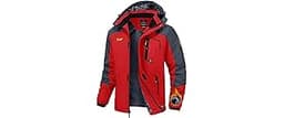 TBMPOY Men's Winter Jackets Skiing Waterproof Snow Thick Fleece Lined Hooded Utility Cold Weather Warm Outdoor Ice Work