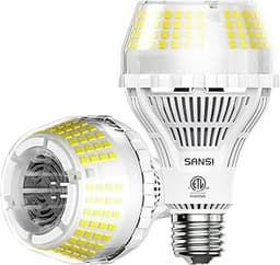 SANSI 250W Equivalent LED Light Bulb, 4000 Lumens Super Bright LED Light Bulb, E26 A21 5000K Daylight Led Light Bulbs...