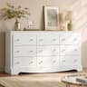 WLIVE 63" Dresser for Bedroom, Modern 9 Drawer Dresser with Exclusive Anti-Tip Structure, Large Wooden Chest of Drawe...