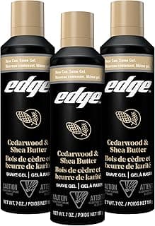 Edge Shave Gel for Men, Cedarwood & Shea Butter, 7oz (3 Pack) - Shaving Gel For Men That Moisturizes, Protects and So...