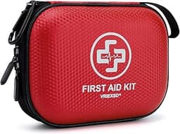 Mini First Aid Kit - 150 Piece Small Waterproof Hard Shell Medical Kit for Home, Car, Travel, Camping, Truck, Hiking,...