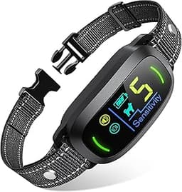 FAFAFROG Dog Bark Collar, Rechargeable Smart Collar, Anti Barking Training Collar with 5 Adjustable Sensitivity Beep ...