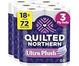 Quilted Northern Toilet Paper, Ultra Plush 18 Mega Rolls, Bath Tissue | 3 ply toilet paper with 18 Mega Rolls and 255...