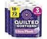 Quilted Northern Toilet Paper, Ultra Plush 18 Mega Rolls, Bath Tissue | 3 ply toilet paper with 18 Mega Rolls and 255...